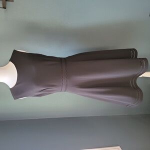 Calvin Klein Black Fit N Flare Sleeveless Preforated Dress 8